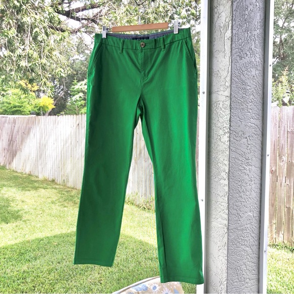 Tommy Hilfiger Kelly Green, Chino Pants, Straight Leg, Preppy Cotton, Women’s 8 - Picture 13 of 17